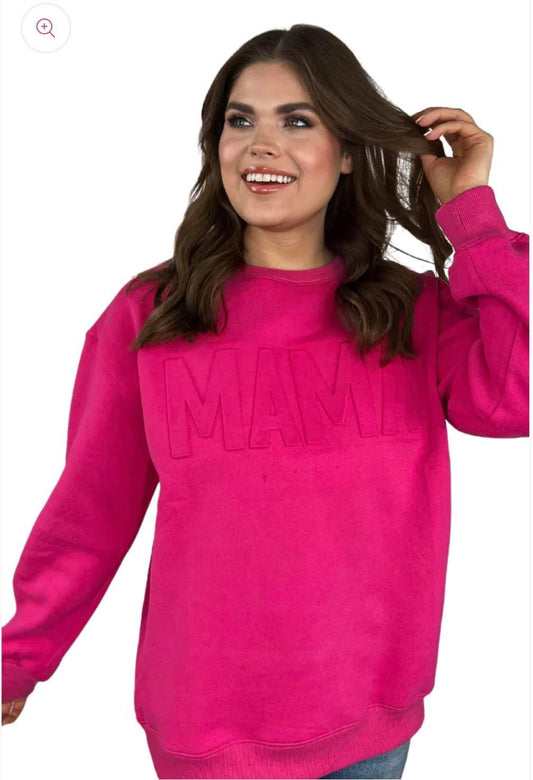 Mama Embossed Pink